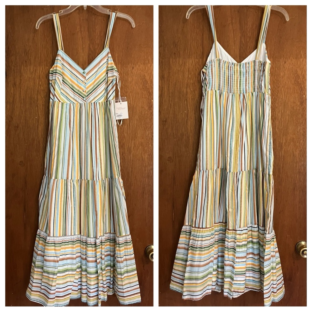 Lauren Conrad Striped Multicolor Midi Dress